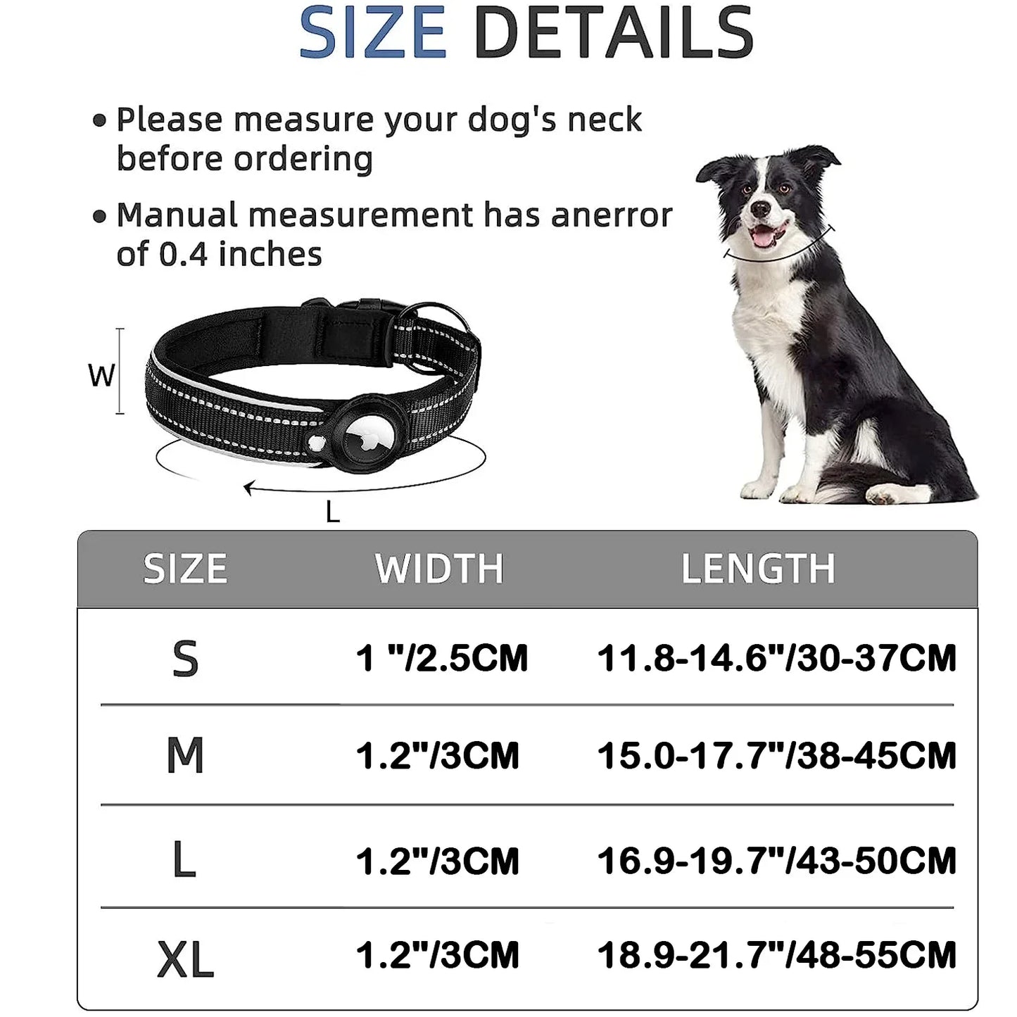 TrackPaws Airtag Pet Collar - LumiSnail