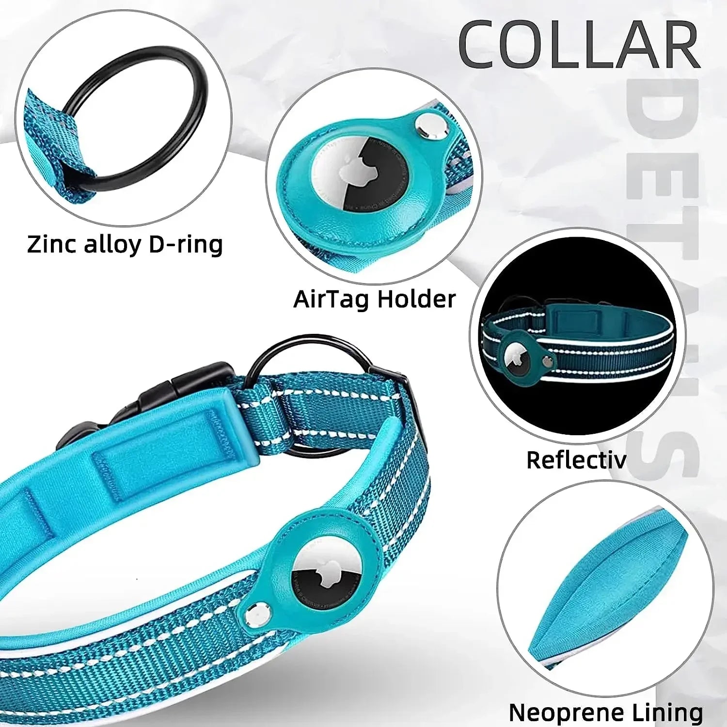 TrackPaws Airtag Pet Collar - LumiSnail