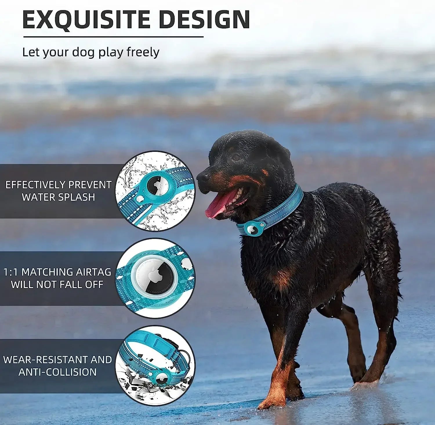 TrackPaws Airtag Pet Collar - LumiSnail